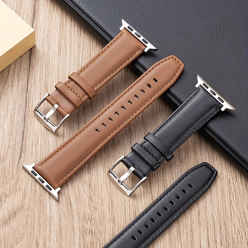 Leather Watch Band Compatible with Apple Watch