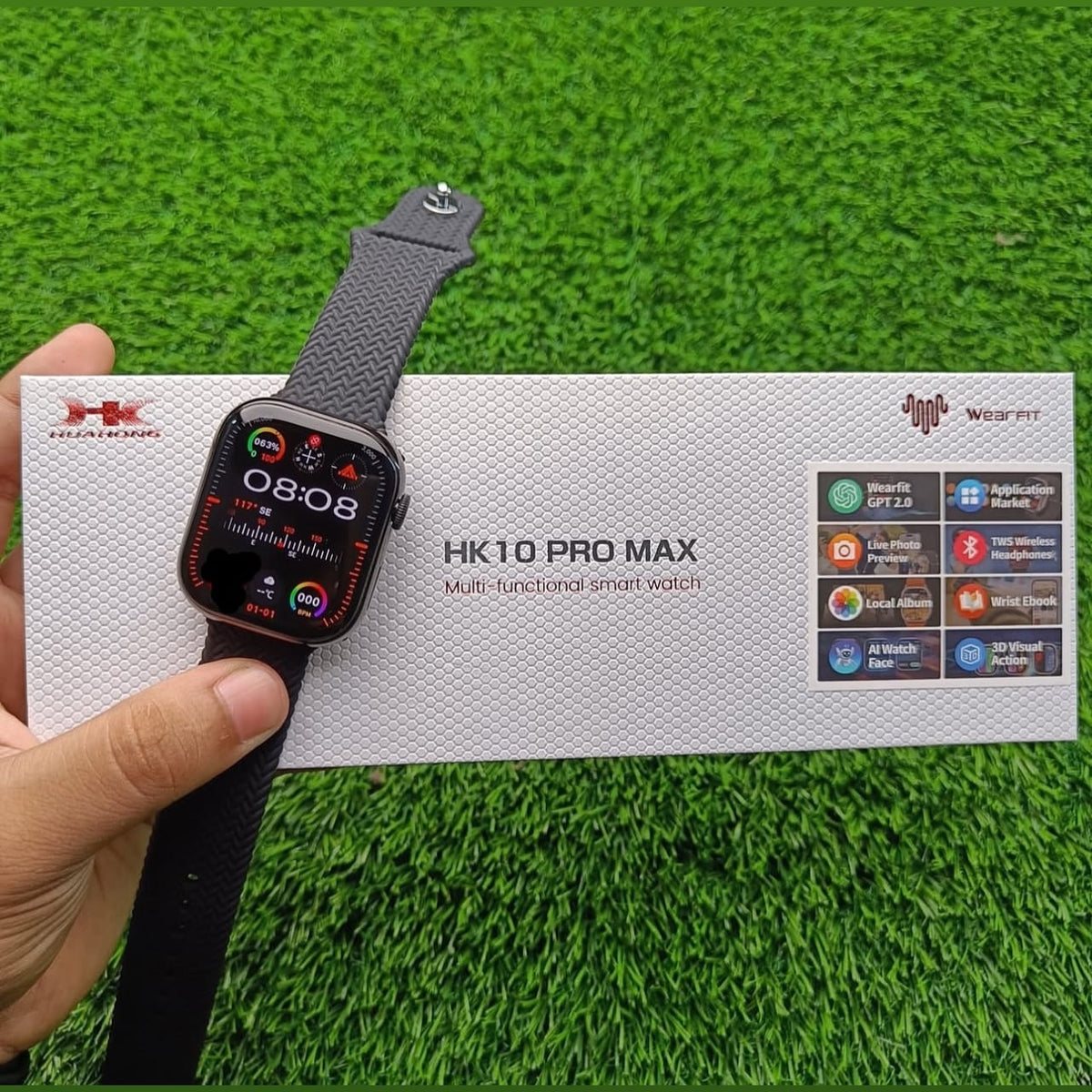 HK10 Pro Max+ Super Amoled Smartwatch (Black)