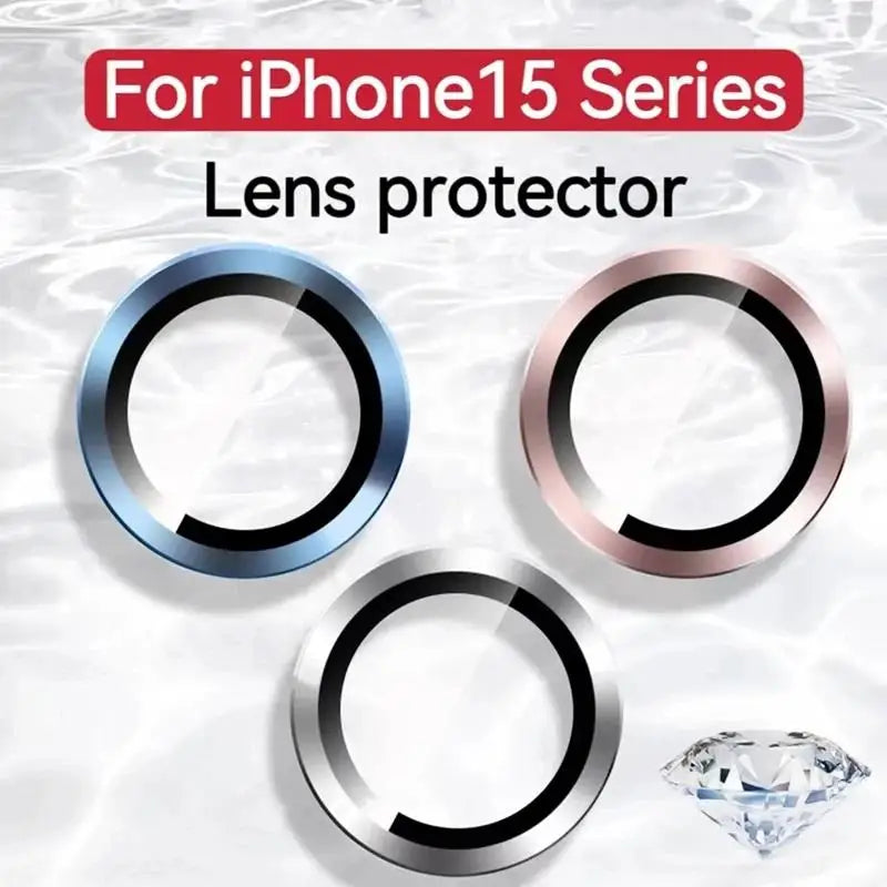 3pcs Glitter Camera Lens Protector Cover for Apple iPhone 16 15 14 Pro Max 16 Plus 13 mini Tempered Glass Protection Accessories