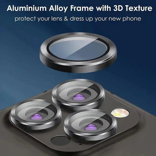 3pcs Glitter Camera Lens Protector Cover for Apple iPhone 16 15 14 Pro Max 16 Plus 13 mini Tempered Glass Protection Accessories