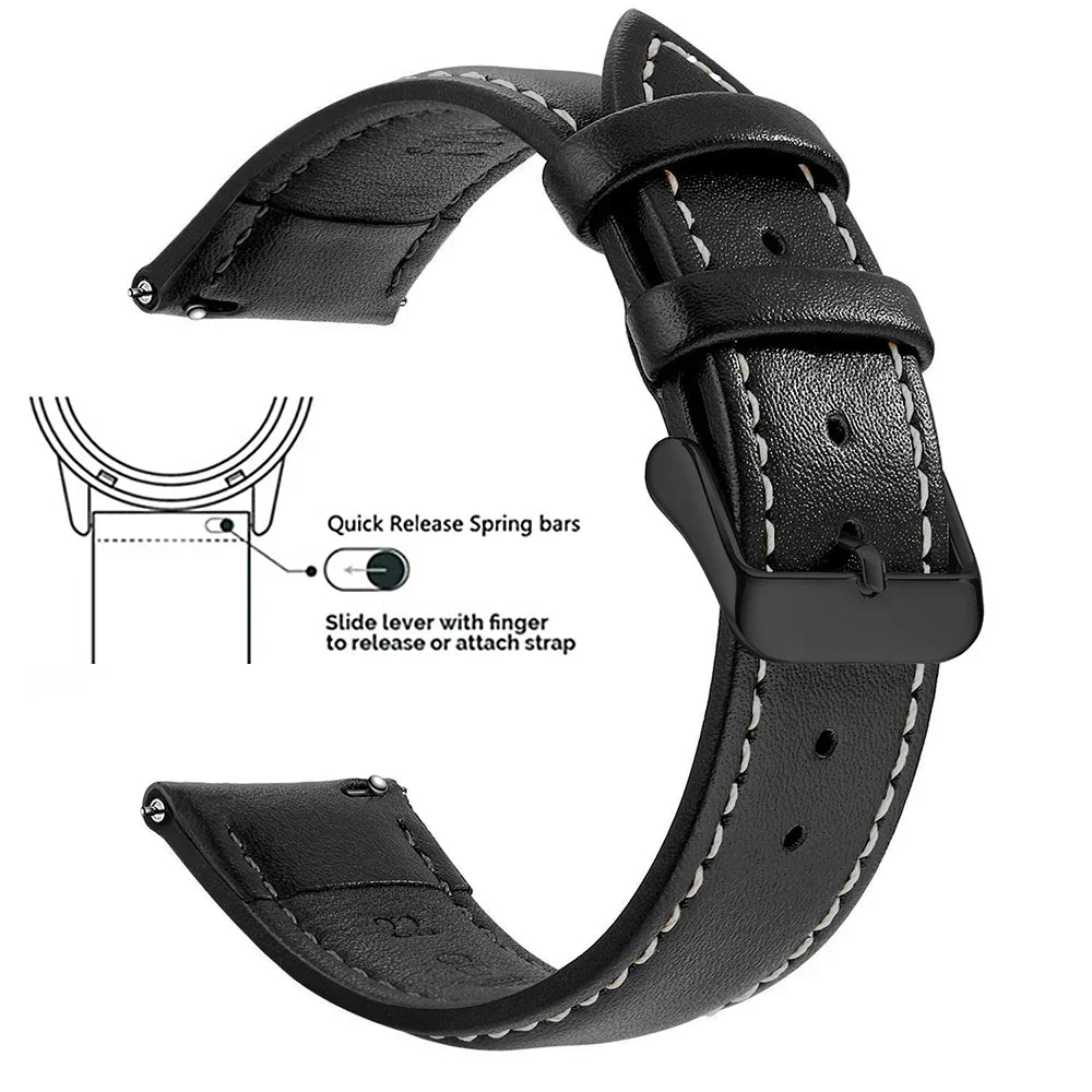 Top Grain Genuine Leather Watch Band