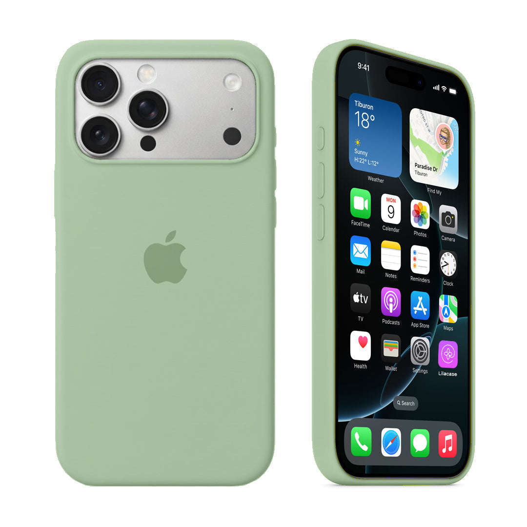 iPhone Silicone Case (Pistachio Green)