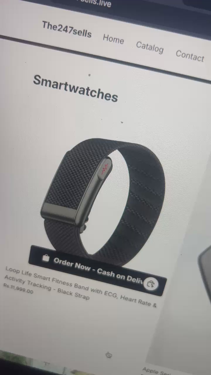Whoop Life Smart Fitness Band with ECG, Heart Rate & Activity Tracking - Black Strap