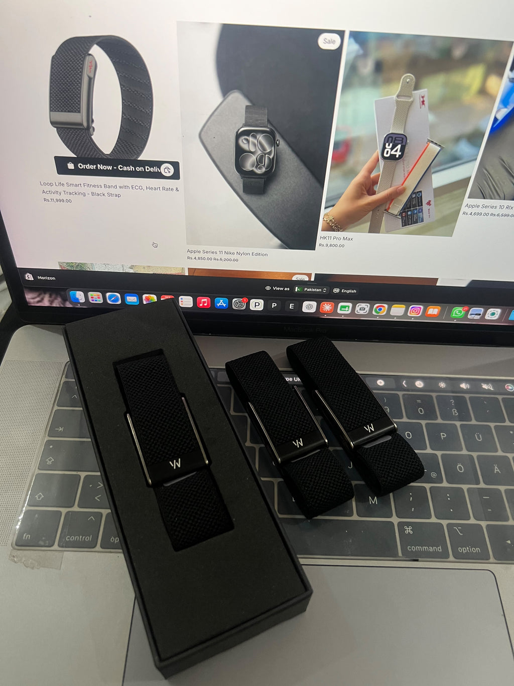 Whoop Life Smart Fitness Band with ECG, Heart Rate & Activity Tracking - Black Strap