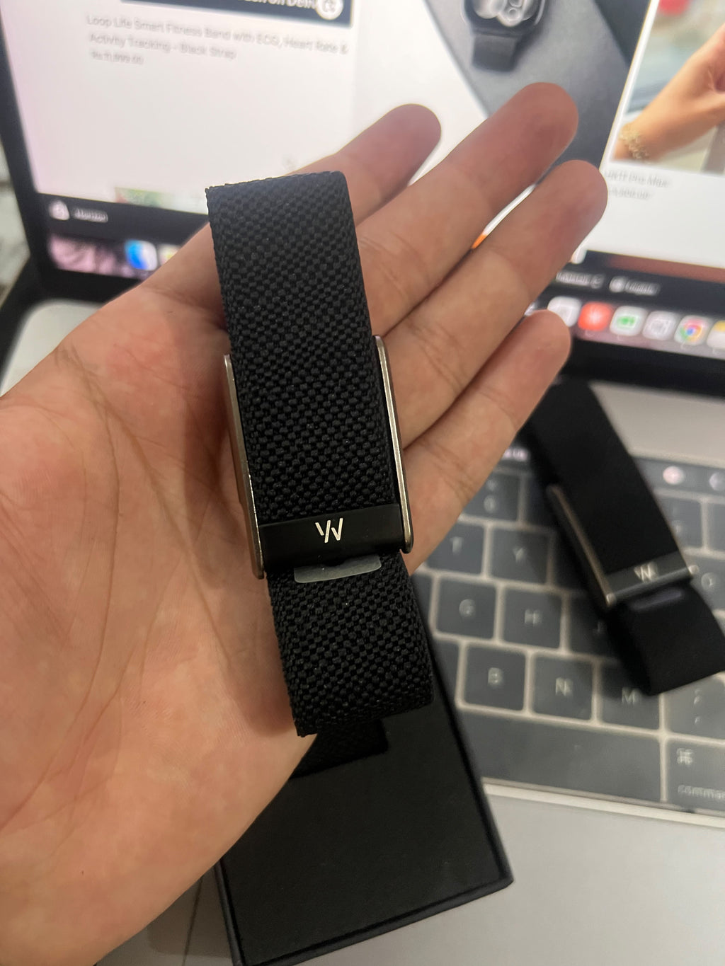 Whoop Life Smart Fitness Band with ECG, Heart Rate & Activity Tracking - Black Strap