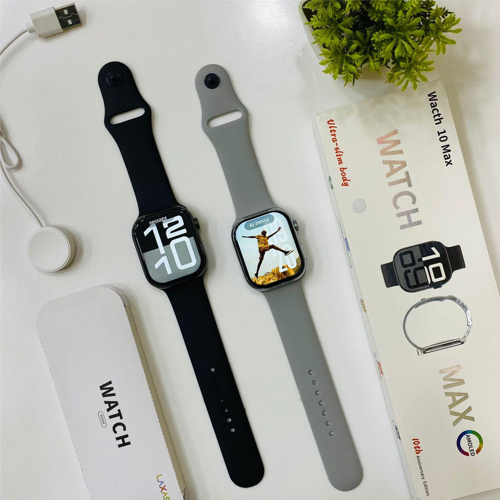 Watch 10 Max Always-On Display Smartwatch (Black)